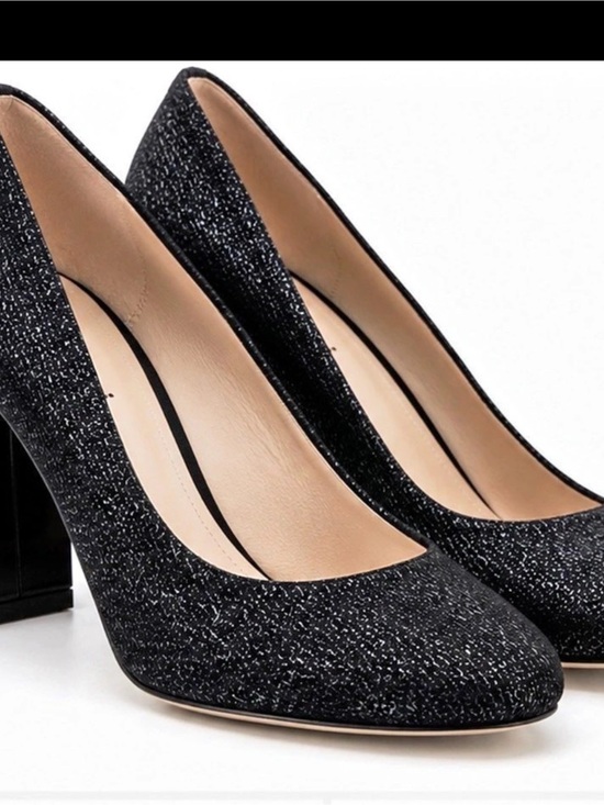 Gino Rossi Shoes - Gino Rossi Black Glitter Heel Pumps EU 37